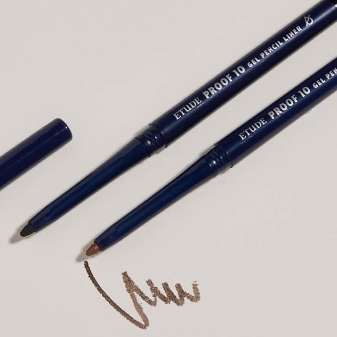 ETUDE Proof 10 Gel Pencil Liner 0.3g (#6 Honey Bronze) | Creamy Gel Texture Eyeliner with Wearable Shades to Create Precise Line Eye Makeup without Efforts, Korean Makeup, Perfect for Gift