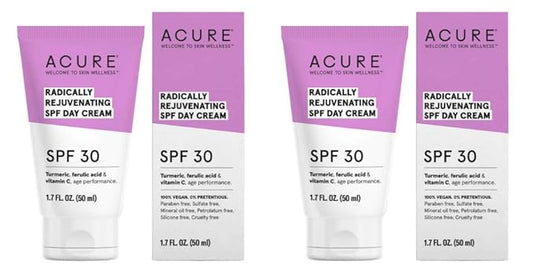 ACURE Acure Radically Rejuvenating, Day Cream, SPF 30, 1.7 fl oz (50 ml) (Pack of 2)