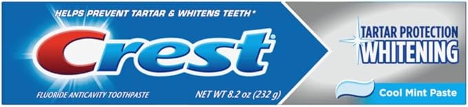 Crest Tartar Protection Whitening Cool Mint Flavor Toothpaste 8.2 Oz (Pack of 4)