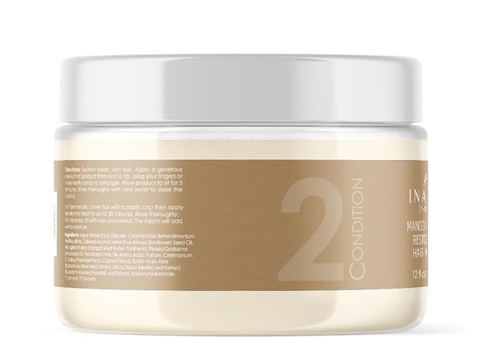 Mango Avocado Restorative Hair Masque | Deep Conditioner for Men, Women & Kids with Curly Hair | Hair Products for Natural Curls - 12 oz | Made in the USA