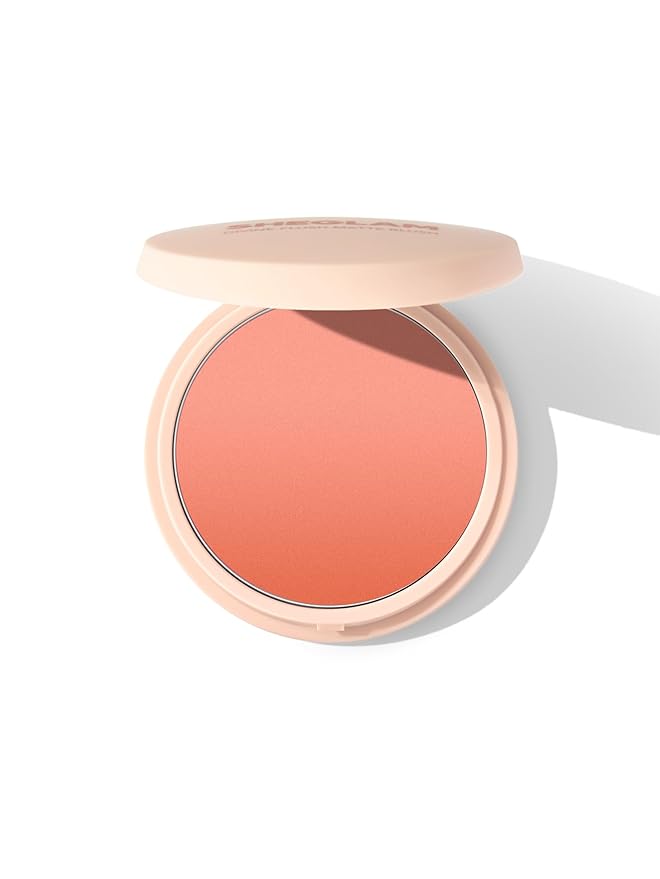 SHEGLAM Divine Flush Matte Blush Powder - Highly Pigmented, Non-Fading, Long Lasting, Lightweight, Natural Face Makeup - Tangerine