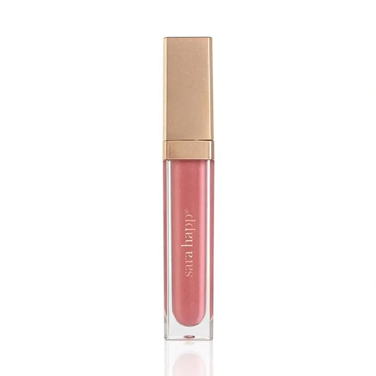 Sara Happ Pink Slip Luxe Gloss with Subtle Shimmer - High-Impact Shine & Long-Lasting Wear, Nourish, Hydrate, and Heal Your Lips, 0.21 fl. oz.