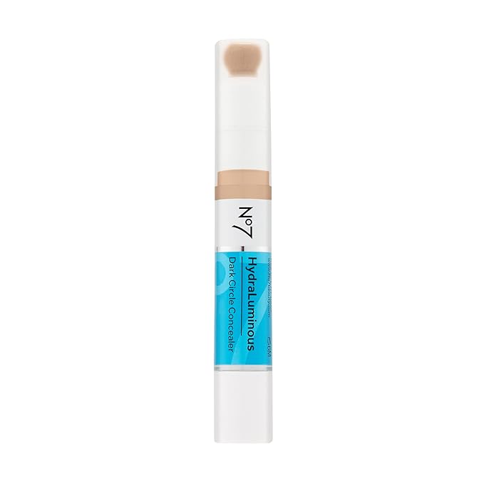 No7 Hydraluminous Concealer - Shade 3 - Full-Coverage Under Eye Concealer for Dark Circles with Caffeine & Ceramides - Hydrating & Brightening Concealer for Dark Under Eye Area (3.9ml)