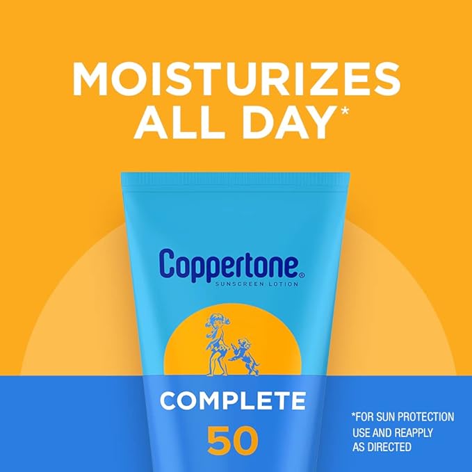 Coppertone Complete Sunscreen Lotion, SPF 50 Sunscreen, 7 Oz