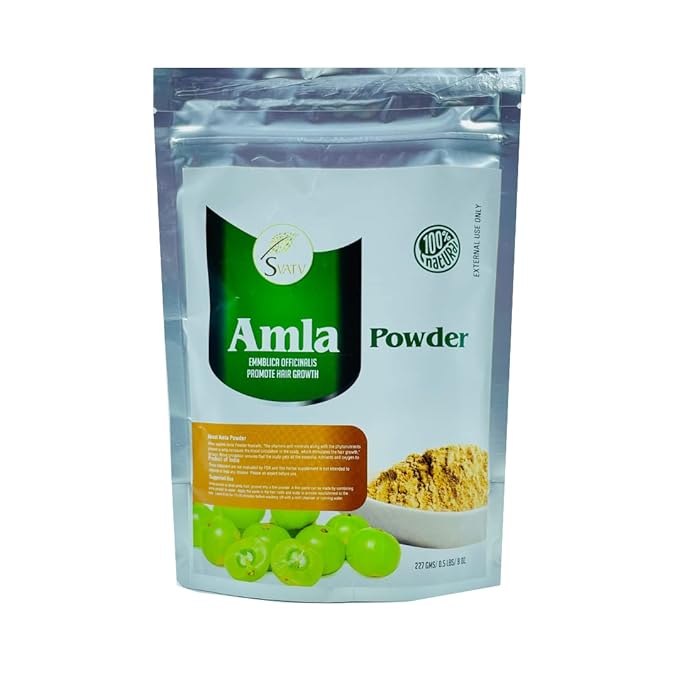 SVATV Amla Powder, Emblica Officinalis, Amalaki, Indian Gooseberry, Long Hairs 227g