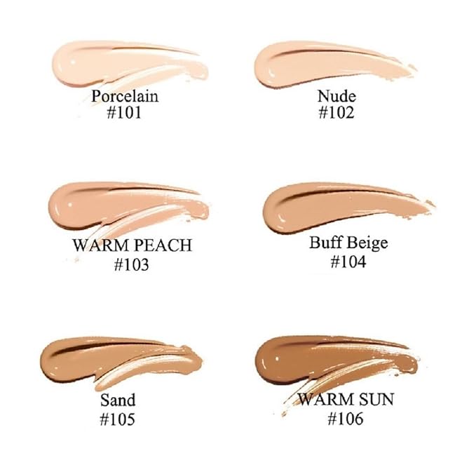 2 Pack PHOERA Foundation,Matte Oil Control Concealer Foundation