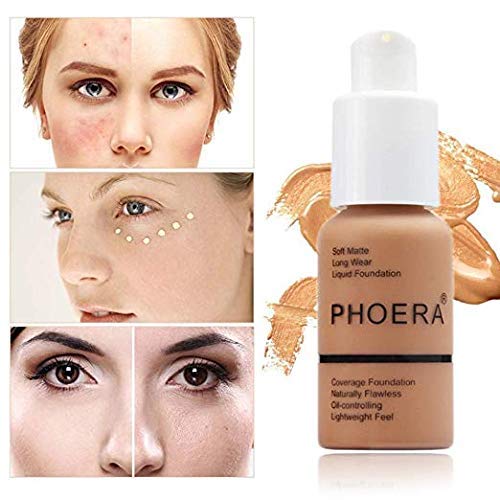 2 Pack PHOERA Foundation, Flawless Soft Matte Liquid