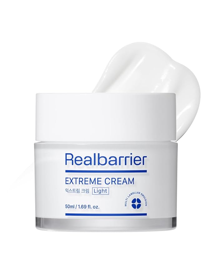 Real Barrier | Extreme Cream Light | Lightweight Daily Soft Face Moisturizer | Facial Moisturizing Cream with Hyaluronic Acid & Ceramides | Sensitive Skin Barrier Korean Skin Care | 1.69 fl oz (50ml)