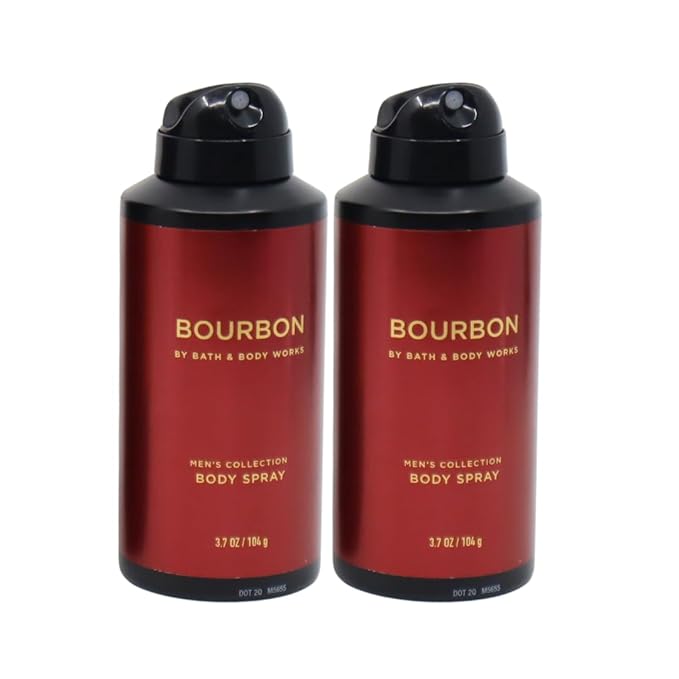 Bath & Body Works Bourbon Body Spray 3.7oz – Gift Pack for Holiday - Men’s Collection – Lot of 2