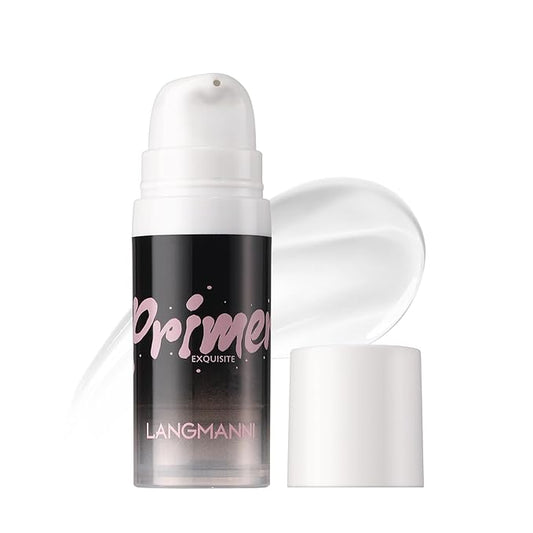 LANGMANNI Matte Grip Face Primer, Transparent Skin Perfecting Hydrating Primer,Unique Smooth Gel-Based Primer Essential For Longlasting Perfection Face Makeup (0.33 Fl Oz, 1)
