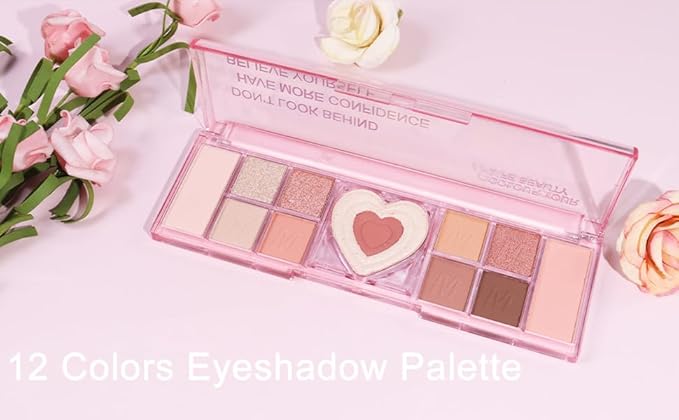 12 Colors Nude White Orange Matte Shimmer Eyeshadow