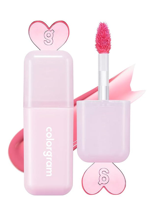 COLORGRAM Juicy Drop Tint 01 Berry Amazing | Juicy Lip Gloss, Glowing Lip Stain with Fruity Colors, Buildable & Blendable, Highly Pigmented