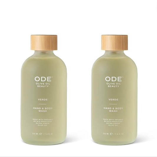 McEvoy Ranch Verde Hand & Body Wash (2-pack) by ODE Olive Oil Beauty, Organic EVOO, California Made, Nourishing Foaming Wash