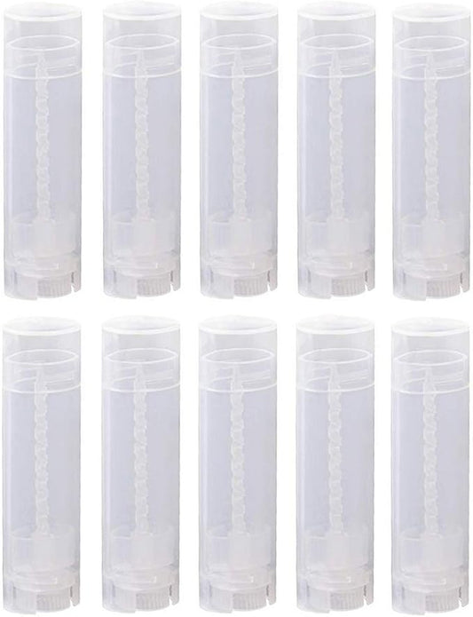 10PCS 4.5g/4.5ml Empty DIY Lip Tubes Holder Containers Vial Refillable PP Plastic Deodorant Crayon Travel Tube Pipe Bottle Lip Gloss Case DIY Lip Balm Gifts For Women Lady Girls(Transparent)
