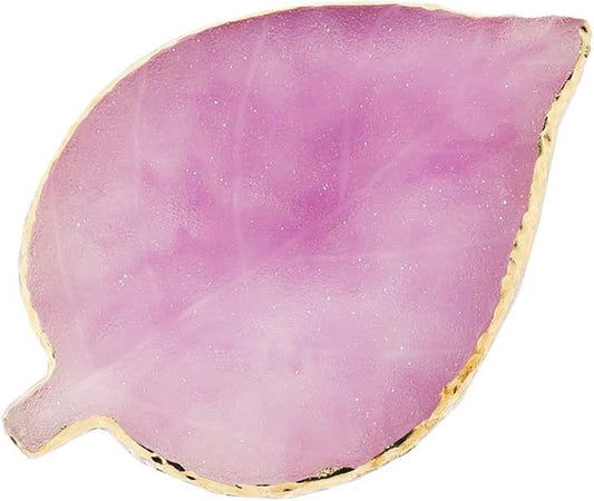 1 Pcs Leaf Resin Nail Art Palette Painting Makeup Palette Tray Cosmetic Nail Gel Polish Colors Mixing Pallet Purple