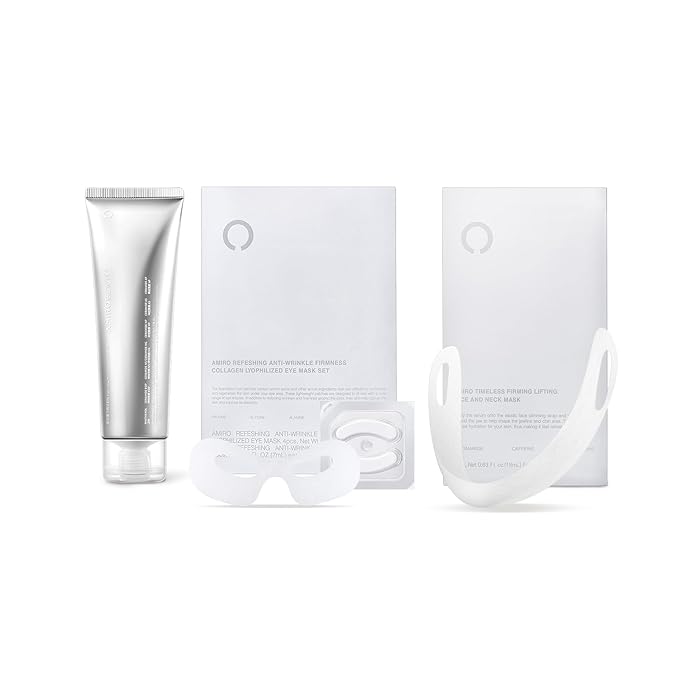 AMIRO Eye Mask, V-Face Mask & 70ml Preparation Gel Set for R3 Turbo Facial Device - Complete Kit for Eye Rejuvenation & Facial Lifting