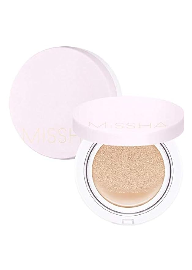 MISSHA Magic Cushion Foundation No.21 (2 Pack) Light Beige for Bright Skin - Flawless Coverage,Dewy Finish,Easy Application for All Skin Types
