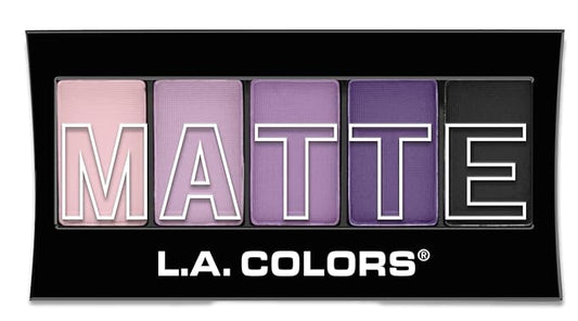 L.A. COLORS 5 Color Matte Eyeshadow Palette, Purple Cashmere CEM473