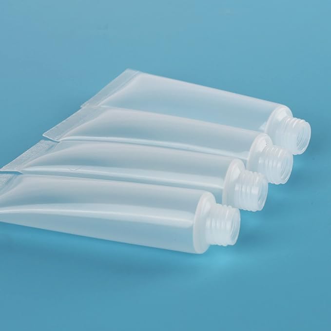 COSIDEA 50 pack Empty Black 15ml Squeeze lip gloss tubes with wand 0.5oz soft lipgloss container chapstick containers empty tube