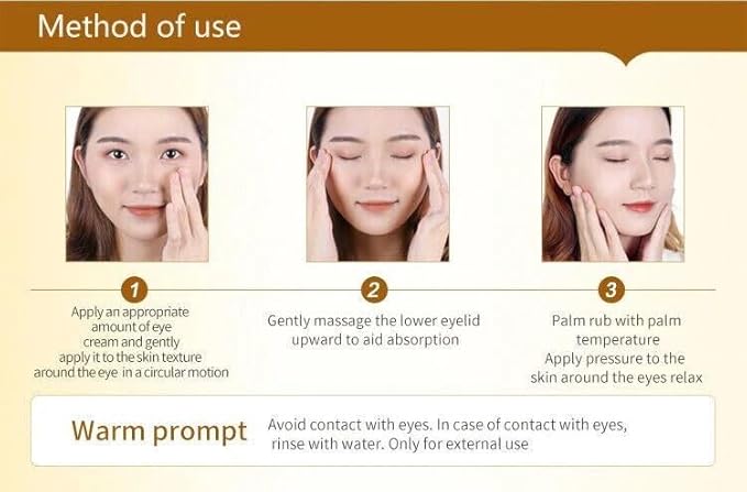 24K Gold Eye Cream For Deep Hydrating, Anti-Aging Gold Eye Cream For Dark Circles And Puffiness,Moisturizing Lightenex Gold Cream Lifting Eye SENANA (1 PACK)