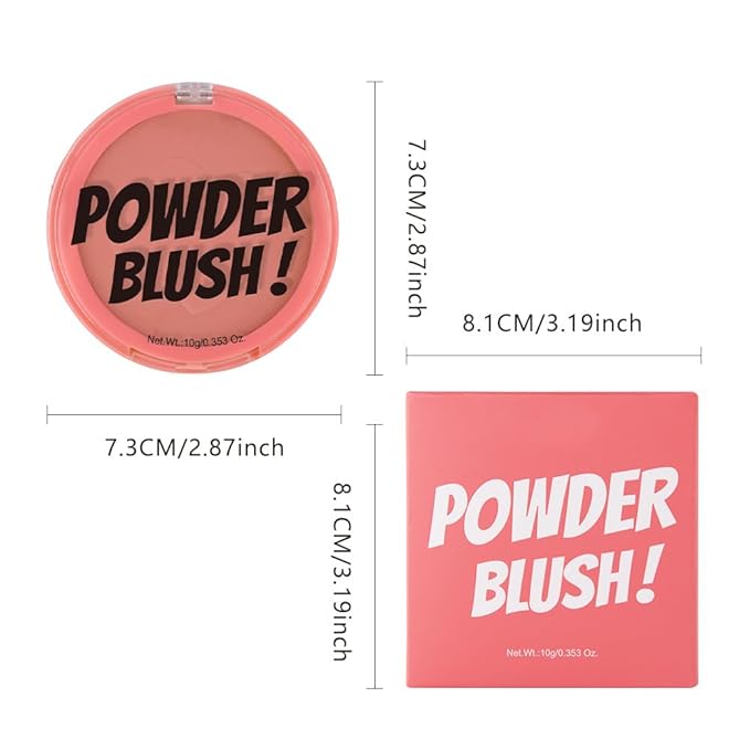 Single Warm Orange Matte Cream to Powder Blush Makeup Palette, Cheeks Face Blushes for Older Women, Natural Monochrome Blushes Makeup Palette, Paleta de rubores 05(0.35 Oz)