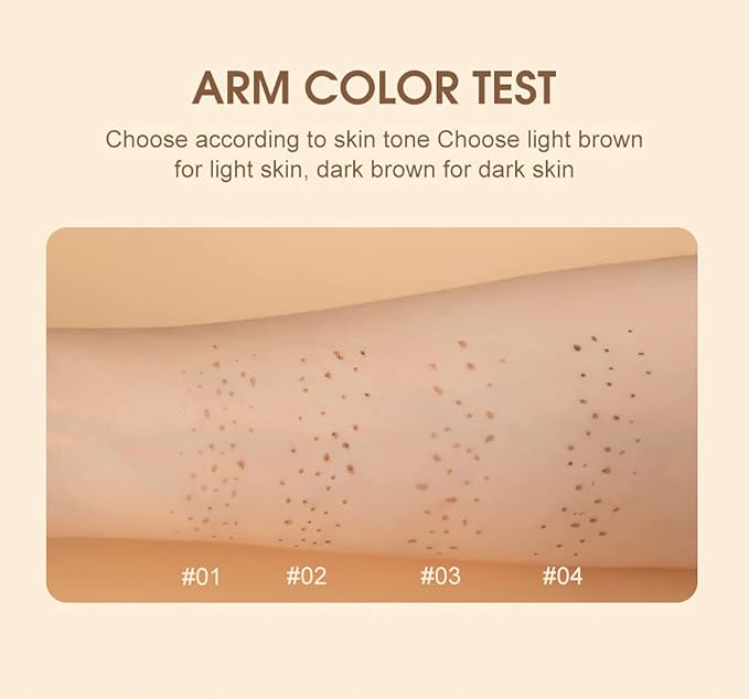 AKARY 4 Colors Freckle Pen Professional Lifelike Face Concealer Point Out Natural Waterproof Longlasting Soft Artificial Freckles Fine Makeup Freckle Pen Life Face Decoration (01+02+03+04)