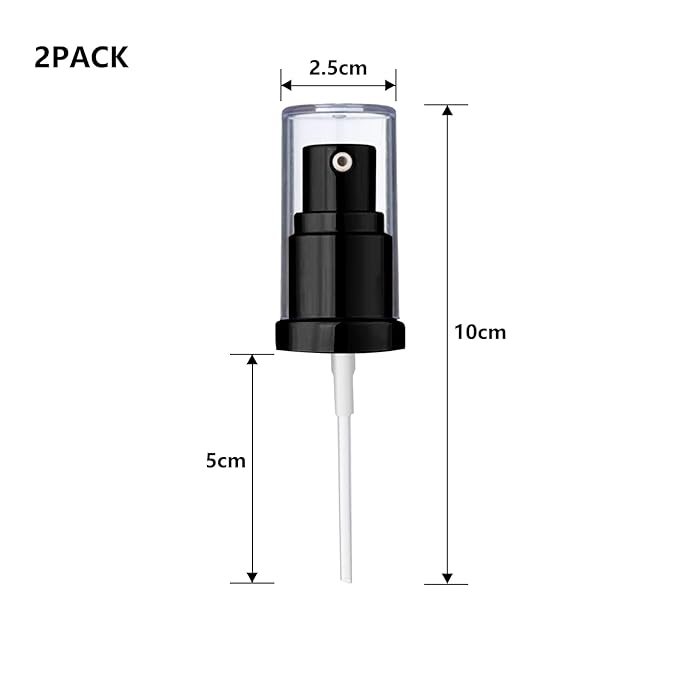 Chris.W 2Pack Foundation Pump Compatible with Maybelline Fit Me Liquid Foundation Makeup (Black+Black)