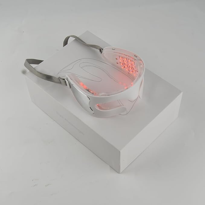 LED Red Light Therapy Eye Device, 3 Modes Red Light Eye Mask with Multi-Frequency Vibration for Anti-Aging, Skin Rejuvenation, Dark Circles, Eye Bags and Wrinkles
