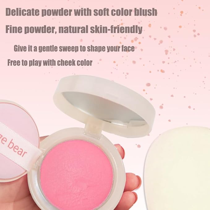 Silky Matte Blush,Blush Powder for Cheeks,Long-Lasting, Natural Look, Powder Blush Palette, Complements All Skin Tones