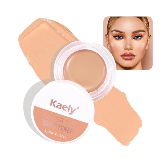 evpct under Eye Corrector Brightener Concealers for Older Women Dark Circles, under Eye Cream Pot Concealer Full Coverage Peach Color Corrector Makeup, Nourishing Waterproof, Warm Nude