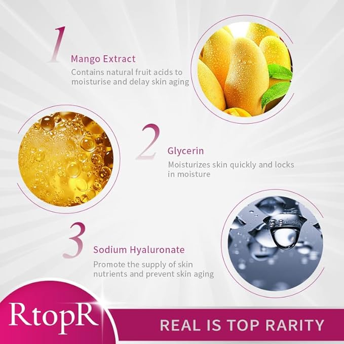RtopR Mango Firming Eye Cream, Under Eye Cream for Dark Circles and Puffiness, Firm and Smooth the Look of Fine Lines, Smoothes the Skin Around the Eyes