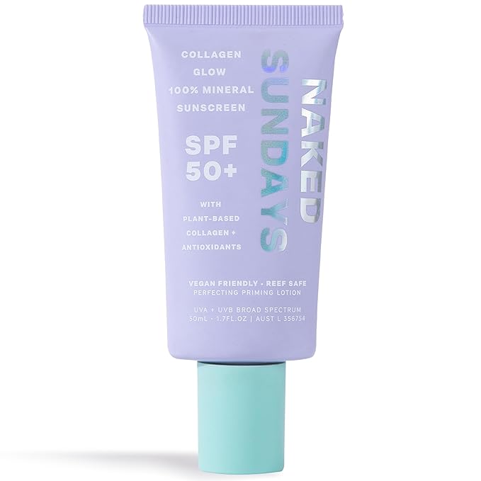 SPF50+ Collagen Glow 100% Mineral Sunscreen, Hydrating 100% Glow () 50ml