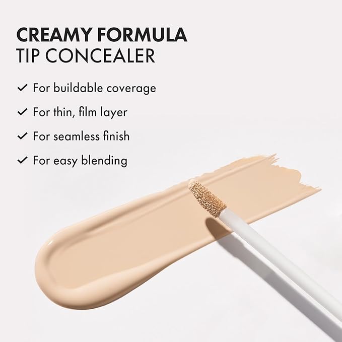 LUNA Long-Lasting Tip Concealer Cover-Fit (#0.5 Proclein) Full Coverage, for Under Eye Dark Circles, Fine Lines, Redness & Discoloration, Korean Makeup 0.26 Fl Oz