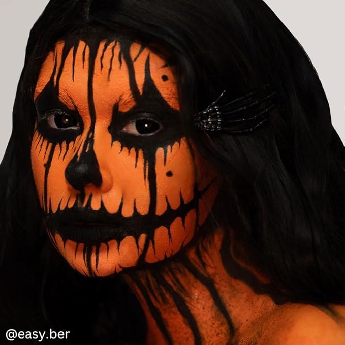 Mehron Makeup Color Cups | Stage, Foundation, Face Paint, Body Paint, Halloween | Face Paint Makeup | Greasepaint .5 oz (14 g) (Orange)