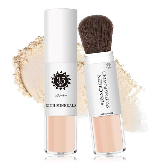 Mineral Sunscreen Setting Powder Mineral Brush Powder SPF