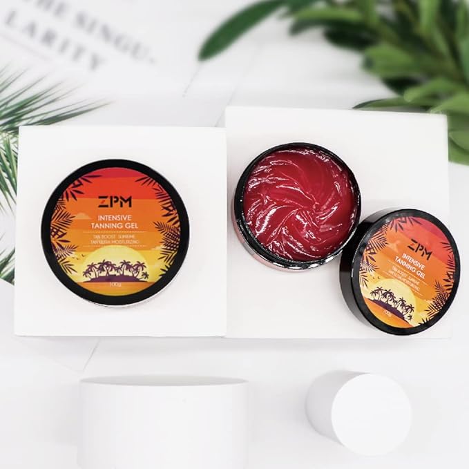 Tanning Lotion, Accelerator Tanning Cream Self Tanner Gel for Outdoor & Indoor Skin Tanning SunBeds, Intensive Powerful Tan-boosting Butter, Achieve Brown Natural Tan Skin,100g (Watermelon)