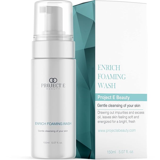 Project E Beauty Enrich Foaming Wash Gentle Cleansing | Moisturizing Daily Face Cleanser | Removes Dirt & Excess Oil | Brightens Skin | Hydrating Formulation | Clear & Smooth Skin | 150ml