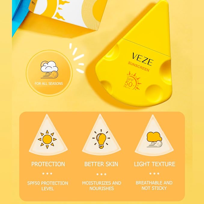 VENZEN Avocado Butter Cheese Sunscreen Isolation Light SPF50+ PA+++ UVA/UVB Moisturizing Protects From Sunburn 30g / 1.06fl.oz