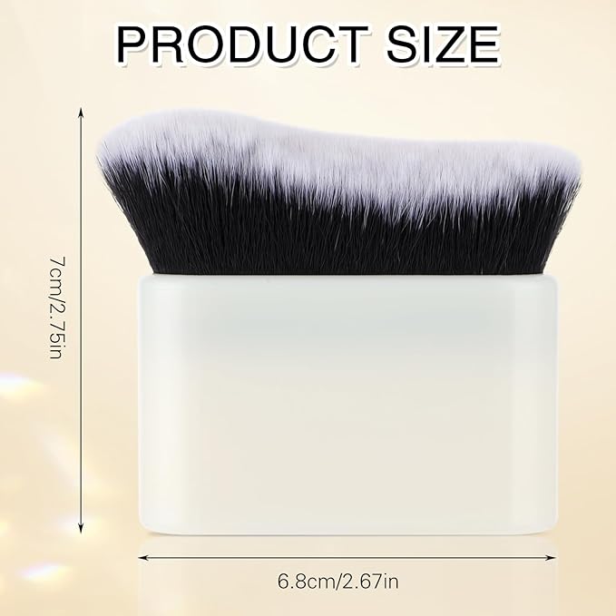 Tanning Brush For Self Tan Kabuki Foundation Brush Self Tanning Blending Brush For Makeup Self Tanner Back Applicator Body Makeup Brush For Legs Liquid Face Sunscreen Contour Blending Brush White