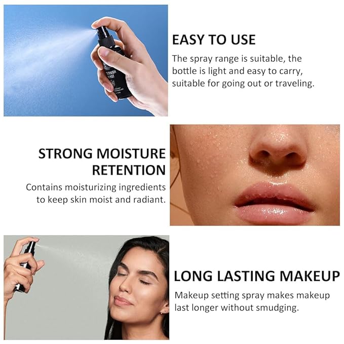 Kaely 2IN1 Hydrating Setting Spray for Face,Primer Face Makeup Matte Dewy Finish,Waterproof Setting Spray for Makeup Long Lasting,Oil Control,maquillaje Up To 16 Hours,Vegan & Cruelty-Free