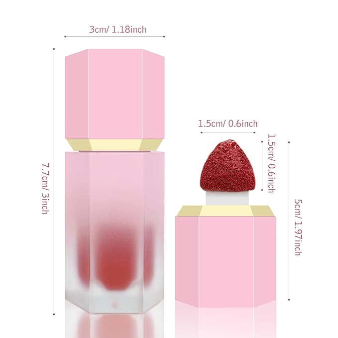 Liquid Blush for Cheeks, Soft Cream Blush with SEDUCTIVE-Bright Red