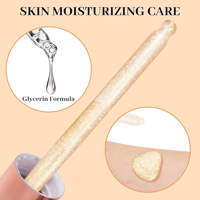 UCANBE Hydrating Body Shimmer Face Glitter Highlighter Makeup Liquid Glow Lotion for Women Holographic Luminizer for Hair for Valentine's Day Gifts (Champagne Gold - 01)