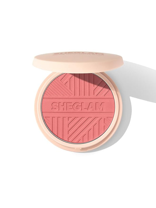 SHEGLAM Divine Flush Matte Blush Powder - Highly Pigmented, Non-Fading, Long Lasting, Lightweight Natural Blush for Face Makeup