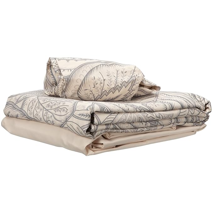 ForPro Premium Designer Microfiber 3-Piece Massage Sheet Set, Island Tranquility, Ultra-Light, Stain and Wrinkle-Resistant, Includes Massage Flat Sheet, Fitted Sheet and Face Rest Cover, Natural