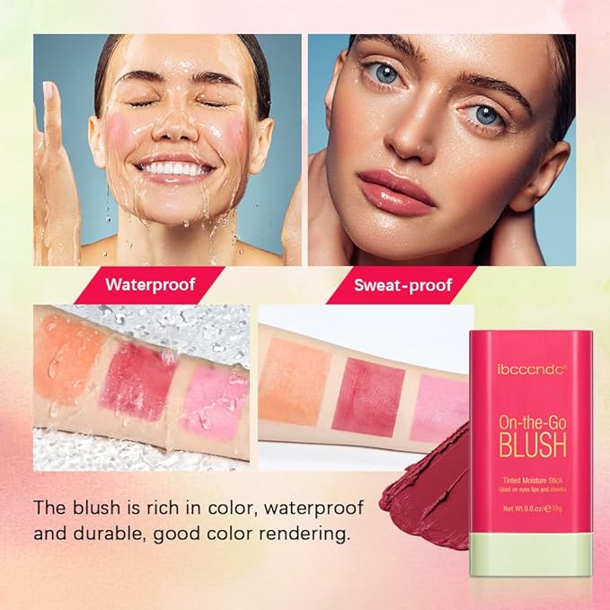 Blush Stick Matte Finish Waterproof Long Lasting Pink (3#coral orange)