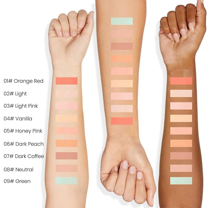 Kaely PROFESSIONAL MAKEUP Correcting Concealer Stick,Medium Coverage Concealer Crayon,under Eye Brightener Concealer for Dark Circles,corrector de ojeras,Lightweight,Vegan,03 LIGHT PINK