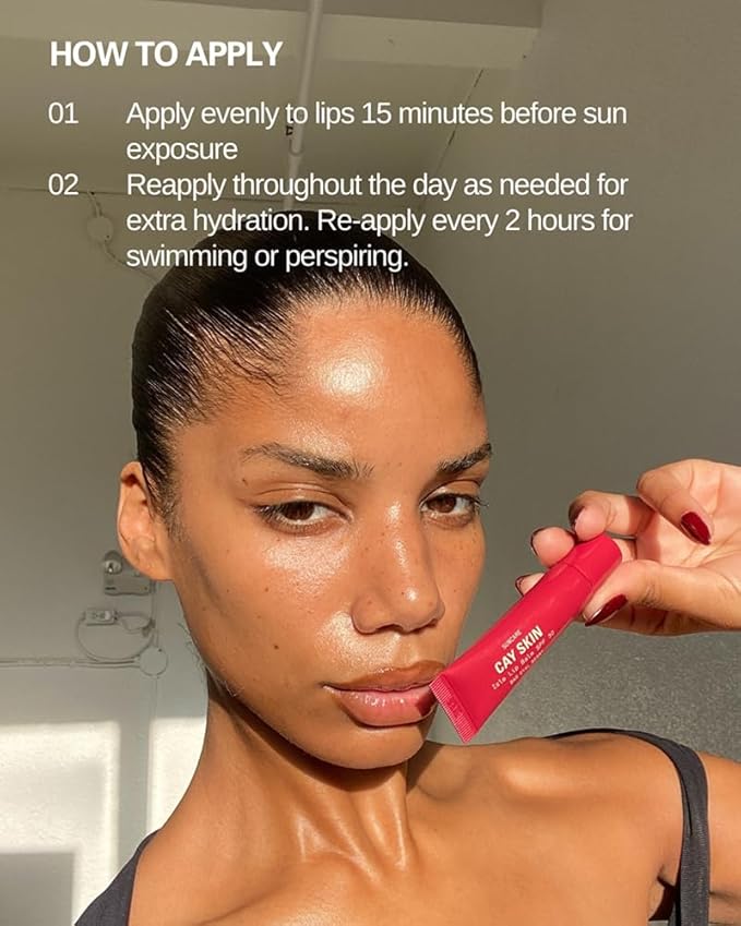 Cay Skin Isle Lip Balm SPF 30 – High Shine, Hydrating + Sheer Lip Gloss in Vanilla Brown Sugar Flavor – Formulated with Natural Ingredients for All Skin Tones – 3-Pack, Coral