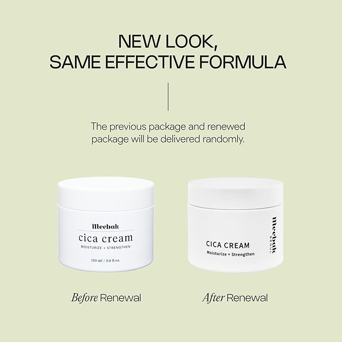 Meebak Cica Cream | Daily Repair Moisturizer with Niacinamide, Ceramide, & Retinol | Deep Hydration & Soothing | Locks in Moisture | Suitable for Sensitive Skin
