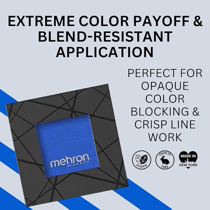 Mehron EDGE Face & Body Paint| Professional Water-Activated Face Paint Makeup | Made in the USA | For Cosplay, Halloween, & SFX (Blue)
