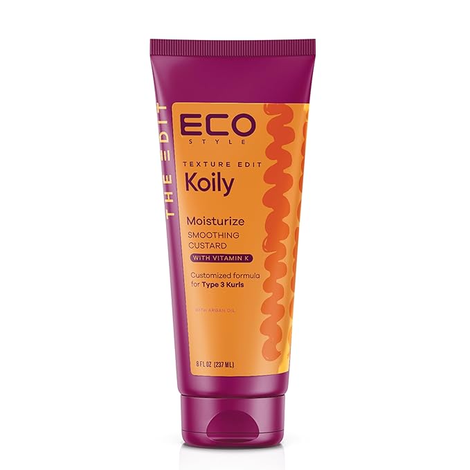 Eco Style, Texture Edit, Koily Moisturize Smoothing Butter for Type 4 curly hair - A sulfate-free, ultra-rich curly hair conditioner that provides hydration, elasticity and softness. 8oz